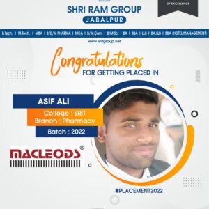 Shri Ram Group congratulates Asif Ali for getting placed at MACLEODS