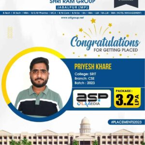 Placement 2023 : Congratulations Priyesh Khare for getting placed in Asp  OLMedia