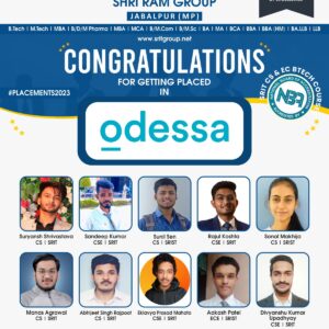 Placement 2023 : Congratulations all for getting placed in Odessa