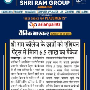 News Article : Shri Ram Group, Jabalpur Achieves Another Placement Milestone with Asian Paints