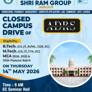 Closed Campus Drive by ADRS Innovation & Tech at Shri Ram Group, Jabalpur